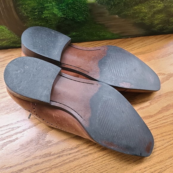 Leather Giorgio Brutini tan brown shoes Lace Up - Picture 5 of 6